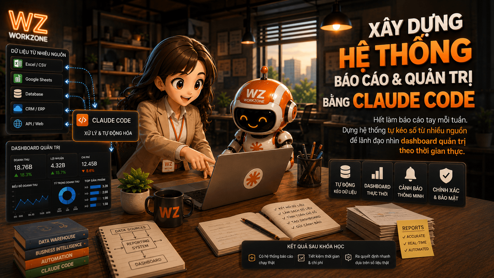Xây dựng hệ thống báo cáo & quản trị bằng Claude Code